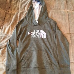 North face grey and purple hoodie